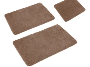 Sleim Set of 3 Bath Mat Set Light Brown