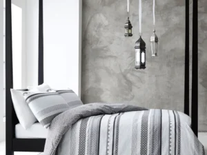 Gabrielle Grey Quilt Cover Set Queen
