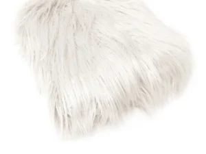 Mia Luxury Long Hair Faux Fur Throw Rug 127 x 152 cm Ivory