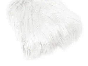 Mia Luxury Long Hair Faux Fur Throw Rug 127 x 152 cm White