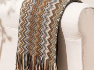 Caribbean Brown Mix Knitted Throw Rug