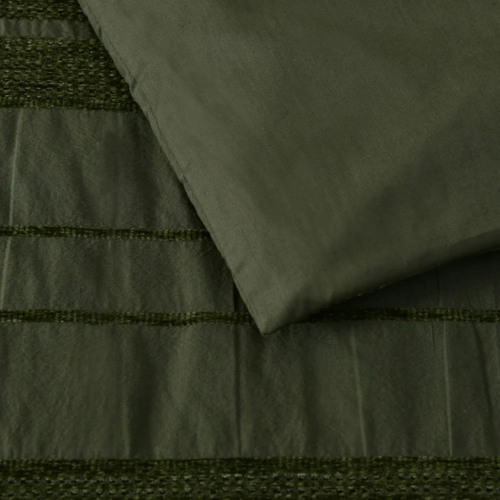 Bianca Avery Forest Chenille Striped Quilt Cover Set Queen