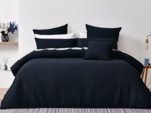 Bianca Burleigh Ink Jacquard Quilt Cover Set Queen
