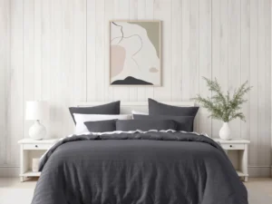Bianca Kahlani Charcoal Waffle Quilt Cover Set King