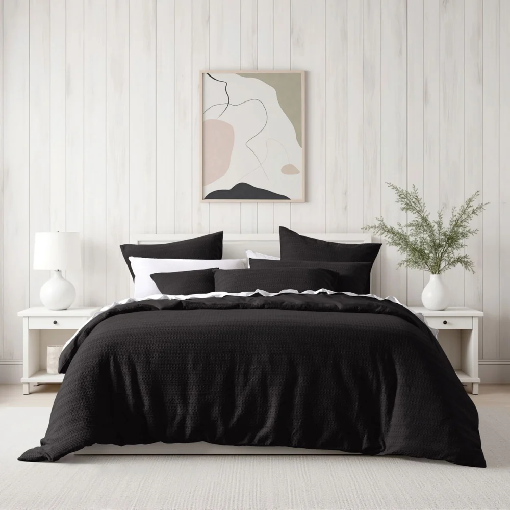 Bianca Kahlani Chocolate Waffle Quilt Cover Set Single