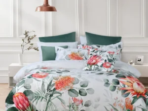 Bianca Wellingrove White Cotton Sateen Quilt Cover Set Double