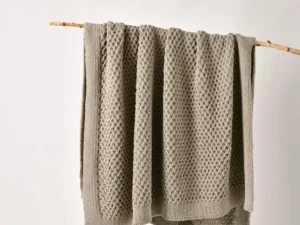 Bianca Sofala Taupe Polyester Chenille Throw Rug 130 x 170 cm