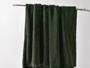 Bianca Tambar Forest Green Faux Fur Throw Rug 130 x 170 cm
