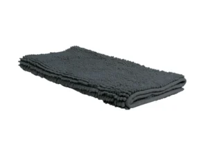 Chenille Toggle Bath Mat 50 x 80cm Charcoal