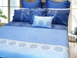 Hotel Living Bazaar Quilt Cover Set BLUE - Queen