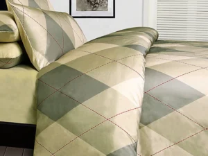 Big Sleep Argyles Beige Quilt Cover Set Single