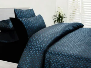 Accessorize Bouquet Blue Jacquard Quilt Cover Set Double