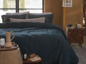 VTWonen Earth Dark Blue Quilt Cover Set Queen