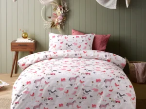Happy Kids Farmyard Friends Washed Quilt Cover Set Single