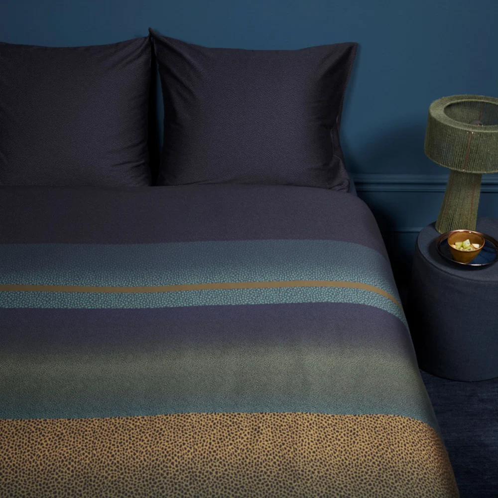 Bedding House Lenny Blue Cotton Quilt Cover Set Queen