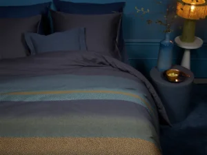 Bedding House Lenny Blue Cotton Quilt Cover Set Queen