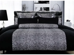Big Sleep LEOPARD Quilt Cover Set Black Single