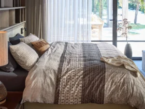 Bedding House Mathis Natural Cotton Quilt Cover Set Queen