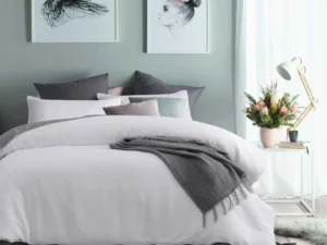 Accessorize White Waffle Polyester Quilt Cover Set Single