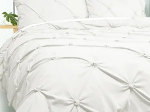 Bloomington Puffy Quilt Cover Set White DOUBLE