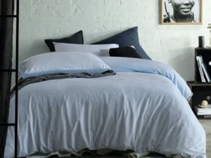 Accessorize Ripley Blue Striped Pattern Quilt Cover Set Single
