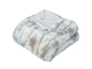 J Elliot Home Lynx Wild Cat Faux Fur Throw Rug 130 x 160cm