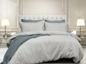 Ardor Florence Waffle Silver Quilt Cover Set Queen