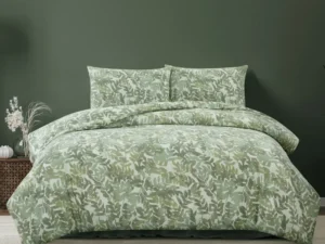 Ardor Solana Sage Watercolour Print Quilt Cover Set Queen
