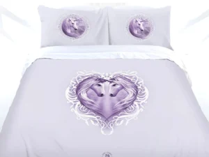 Anne Stokes White Unicorn Quilt Cover Set Double