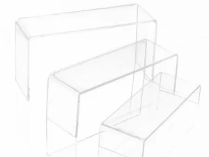 3Pcs Transparent Organiser for Shoes or Cosmetics Clear Acrylic Display Stand