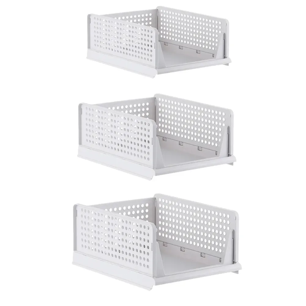 Clothes Storage Basket Stackable Drawer type Wardrobe Organizer Closet Storage