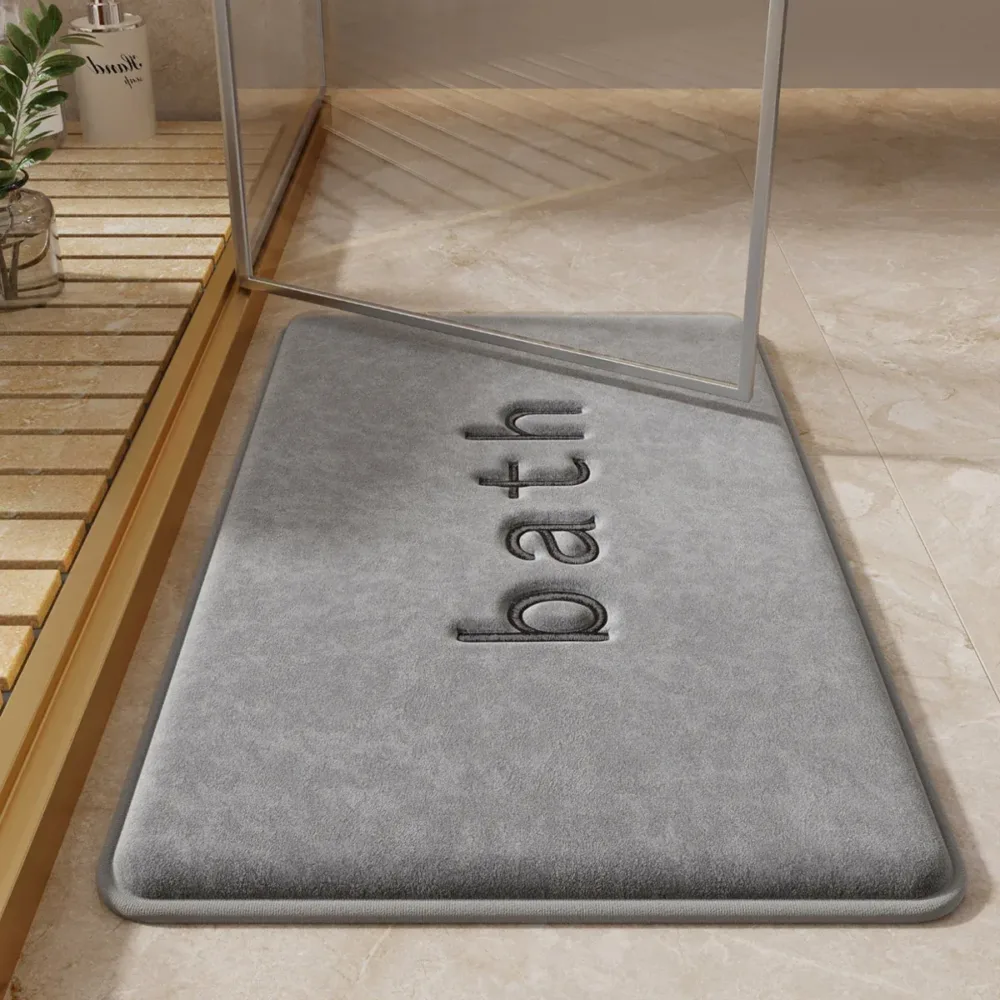 Bathroom Floor Mat Model A Water Absorbent Mat Anti Slip Toilet Carpet Rug Soft
