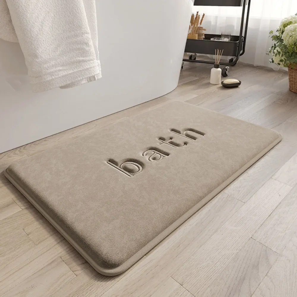 Bathroom Floor Mat Model A Water Absorbent Mat Anti Slip Toilet Carpet Rug Soft