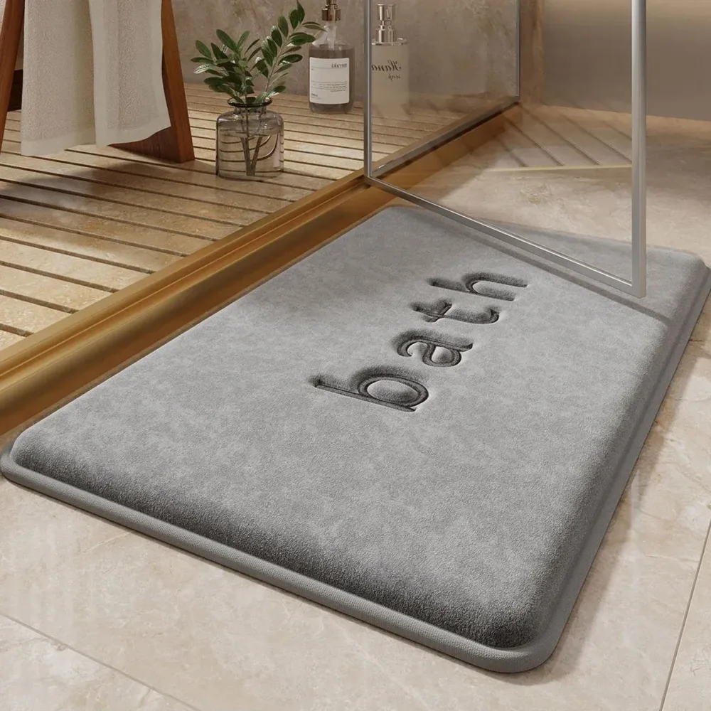 Bathroom Floor Mat Model A Water Absorbent Mat Anti Slip Toilet Carpet Rug Soft