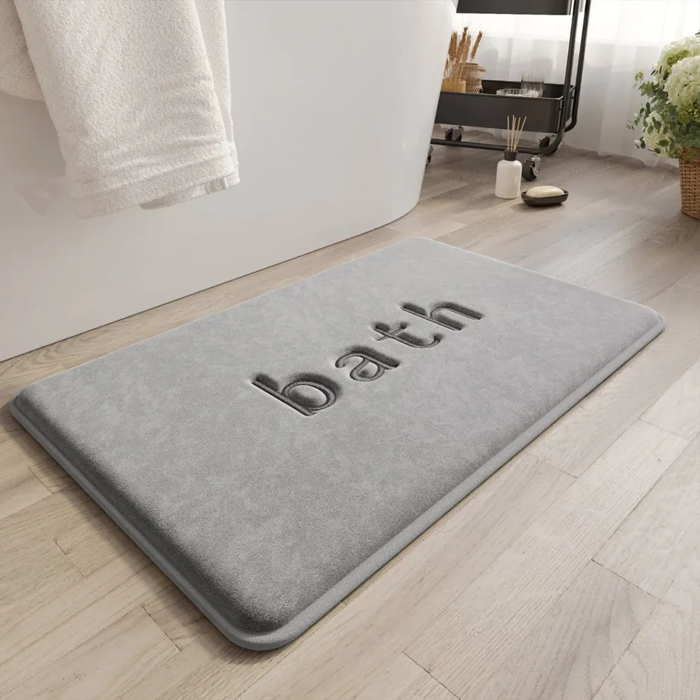 Bathroom Floor Mat Model A Water Absorbent Mat Anti Slip Toilet Carpet Rug Soft