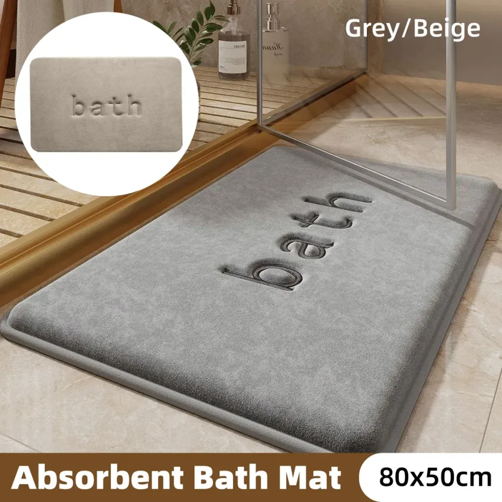 Bathroom Floor Mat Model A Water Absorbent Mat Anti Slip Toilet Carpet Rug Soft