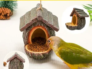 Bird Nest Bird Feeder Outdoor Garden Resin for Birds Backyard Patio Decor