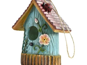 Handmade Birdhouse Resin Cute Patio Garden Hanging Nest Decoration for Outdoors