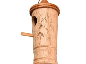 Wooden Bird Nest Cage Hummingbird Feeder House Hanging Home Garden Decorations