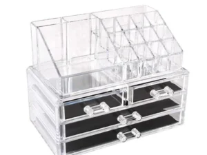 Holder Cosmetic Makeup Organiser 4 Drawer Storage Jewellery Box Clear Acrylic