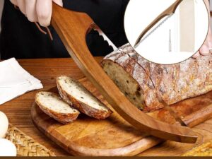 Wooden Bread Cutter Saw for Perfect Slice Cutting Tool Bread Slicer Kitchen