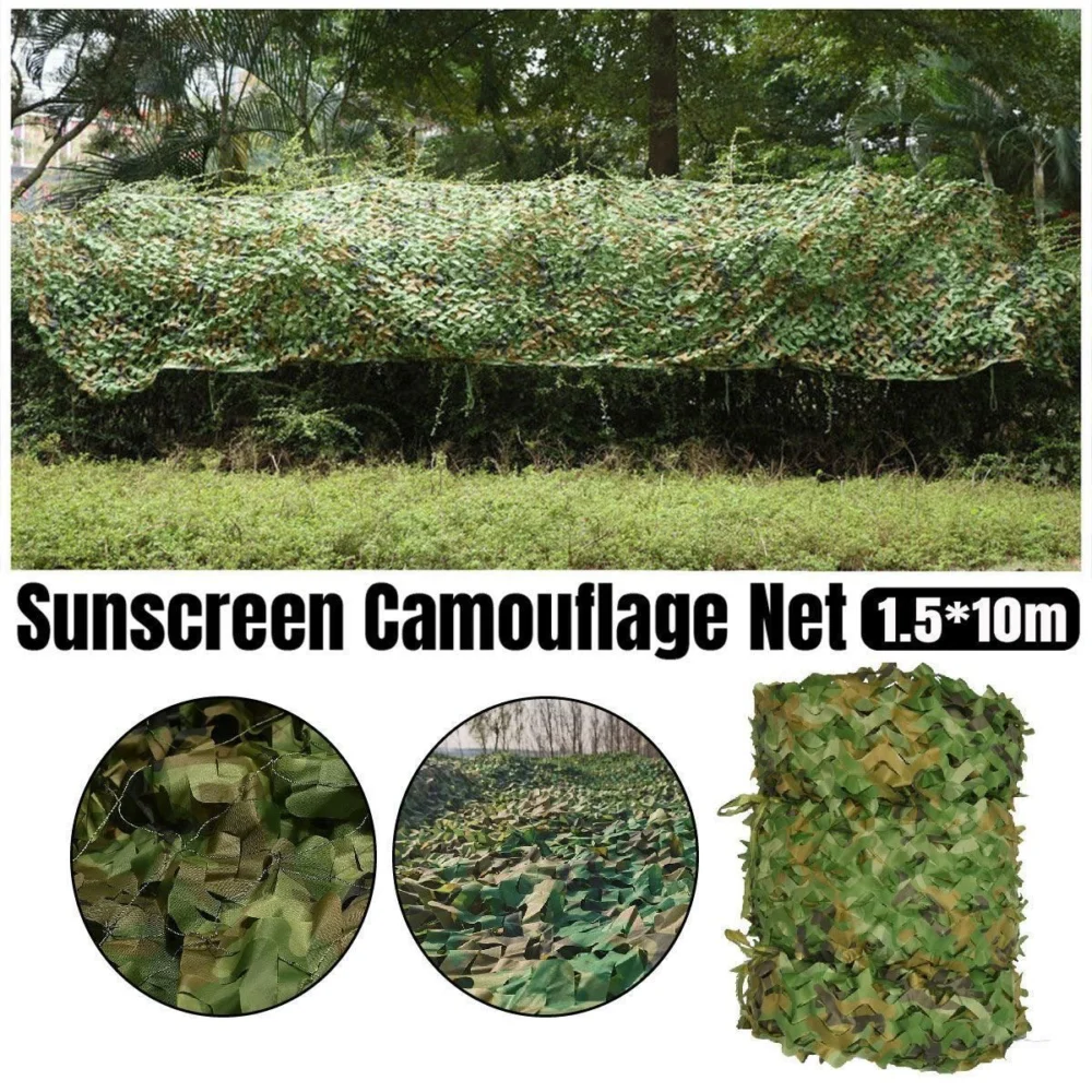 Outdoor Camouflage Mesh Sunscreen Shade Heat Insulation Leaf Decorative Fabrics