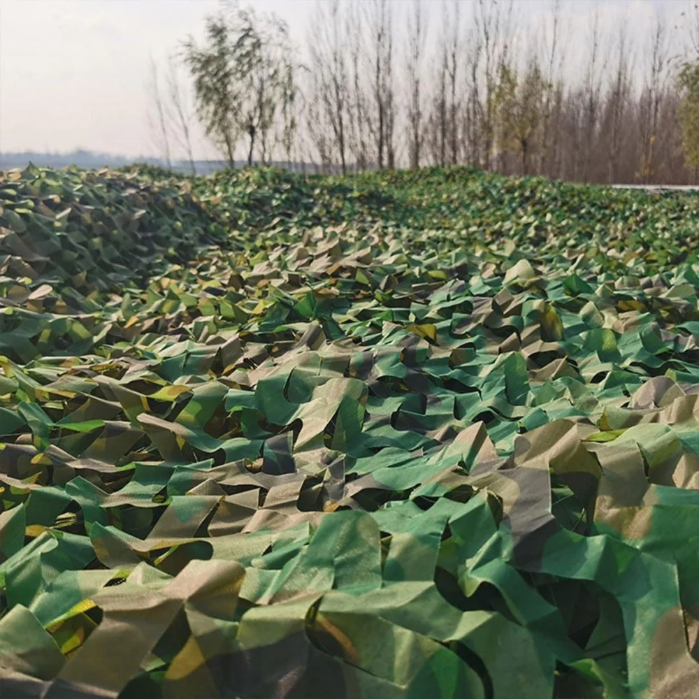 Outdoor Camouflage Mesh Sunscreen Shade Heat Insulation Leaf Decorative Fabrics