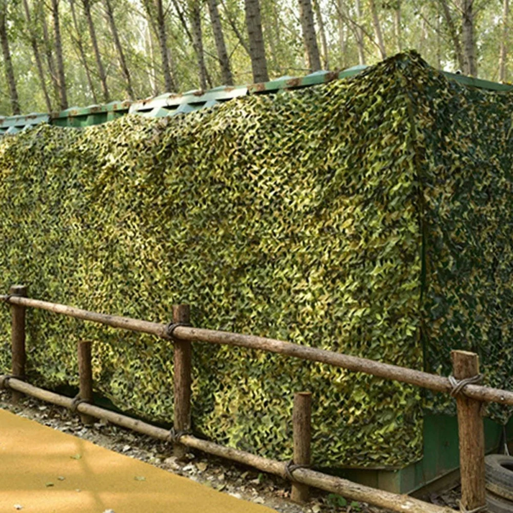 Outdoor Camouflage Mesh Sunscreen Shade Heat Insulation Leaf Decorative Fabrics
