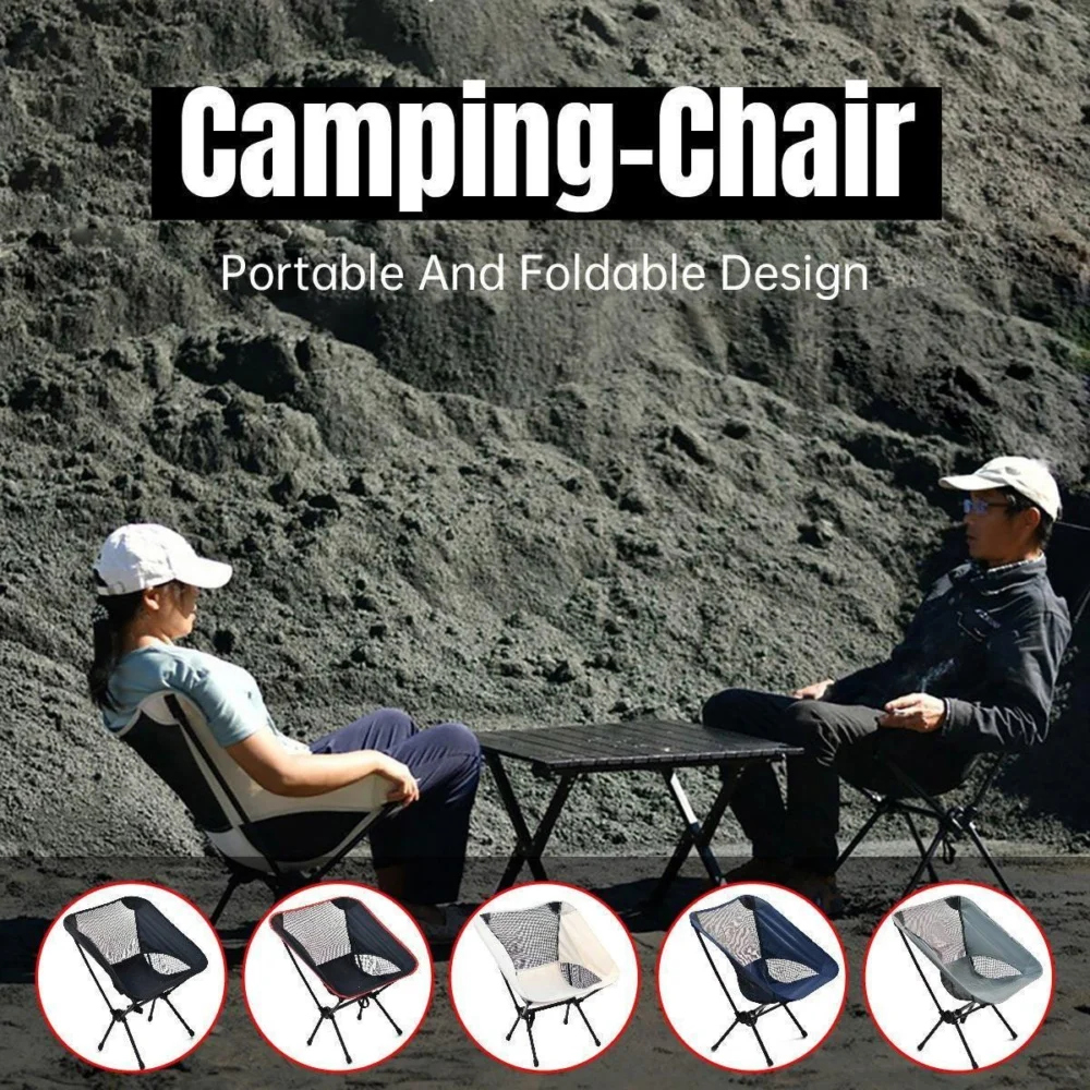 Outdoor Portable Lightweight Folding Camping Chair High Back Fishing Chair