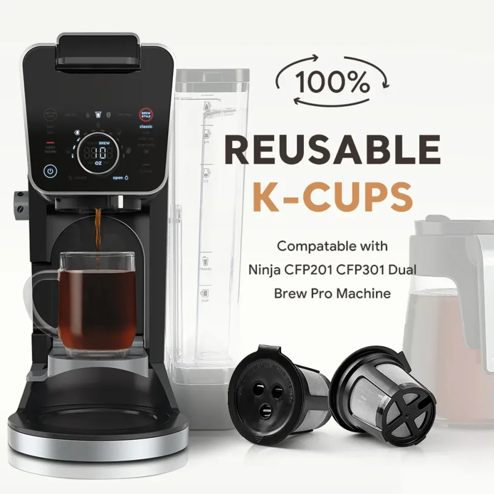 4PCS 3 Hole K-Cup Coffee Capsule Coffee Maker Reusable Filter For Keurig Brewers