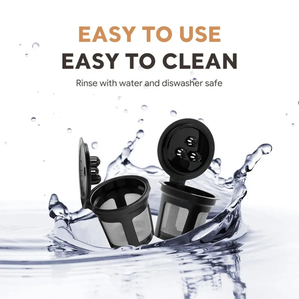 4PCS 3 Hole K-Cup Coffee Capsule Coffee Maker Reusable Filter For Keurig Brewers