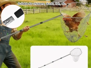 Poultry Catch Net Bag Hook Set Stainless Steel Thickened for Farm