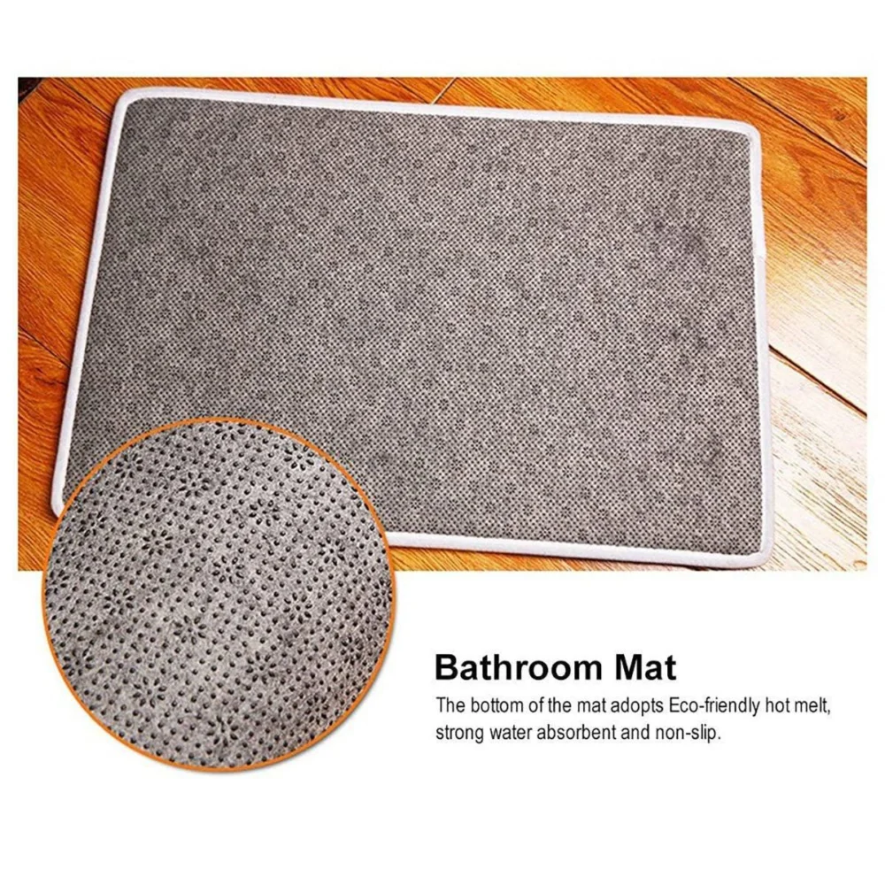 Absorbent Non-Slip Camera Bathroom Floor Mat Family Entry Door Mat Home Rug