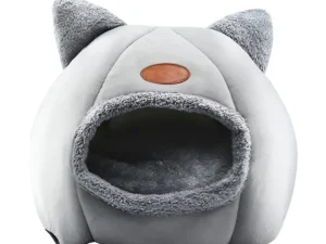 Cat Bed Winter Warm Enclosed Pet House Cozy Indoor Sleeping Nest for Cold